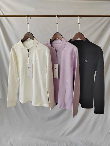 A3489 Alo women top long sleeve open collar